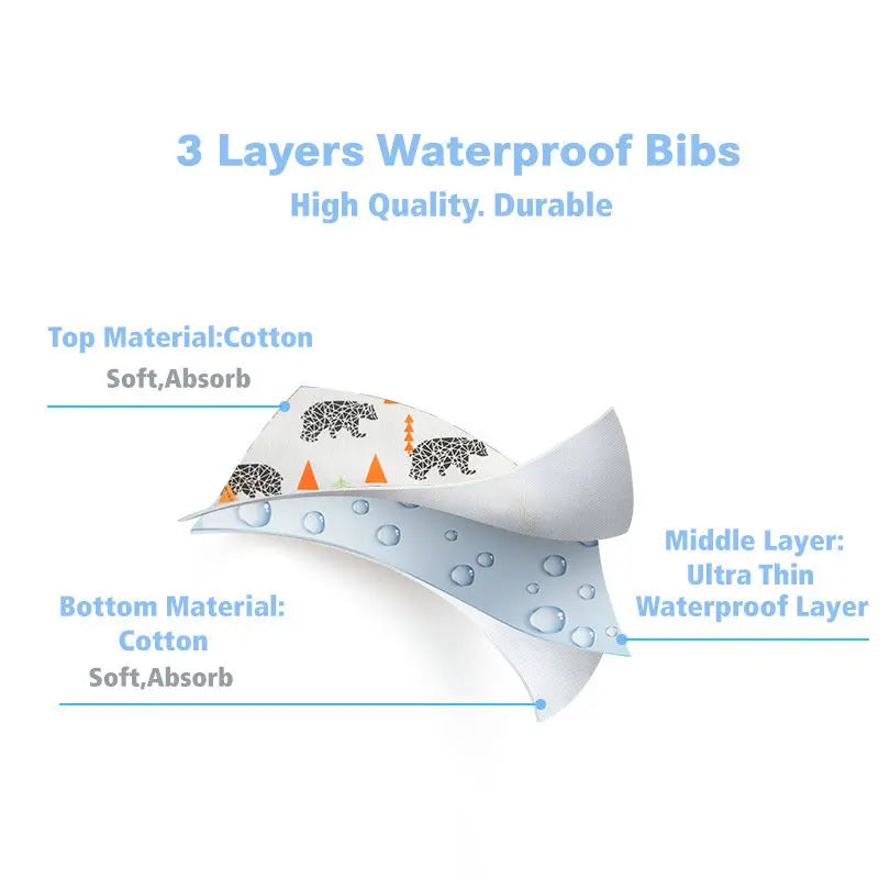 Bavoirs Imperméables – Lot de 3